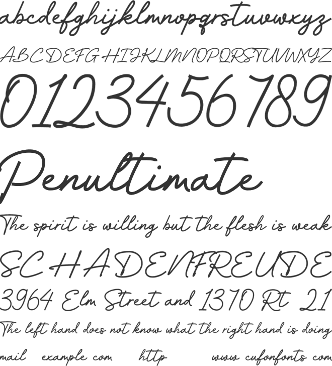 Viola font preview