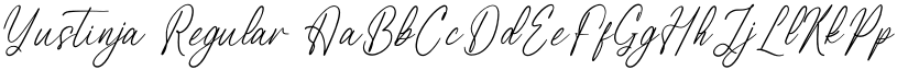 Yustinja Regular font