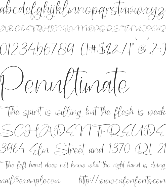Fentony Richard font preview