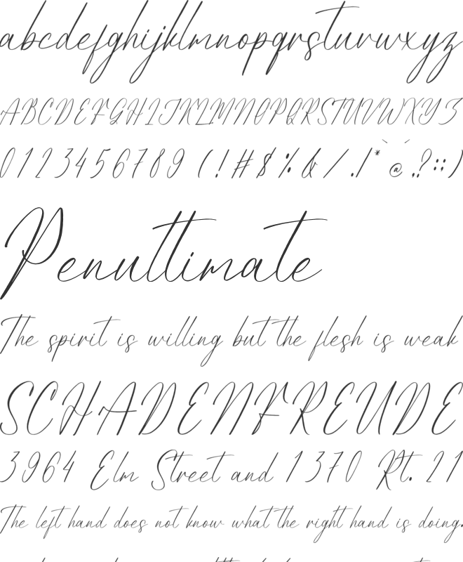 Gloritna Victory font preview