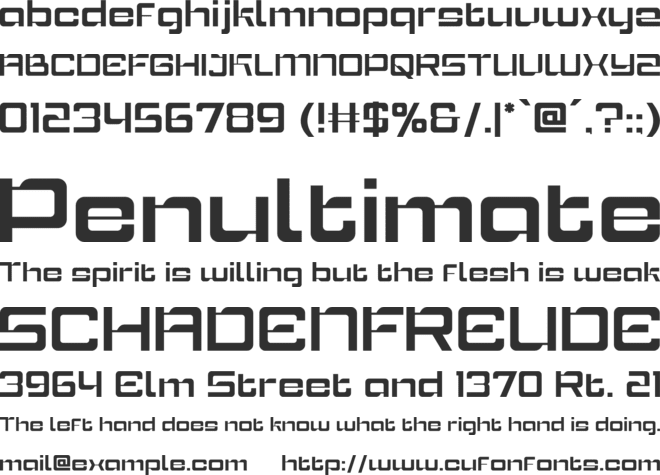 Rigsport font preview