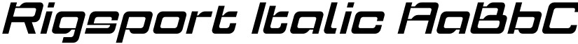 Rigsport Italic font