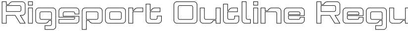 Rigsport Outline Regular font