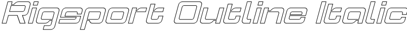 Rigsport Outline Italic font