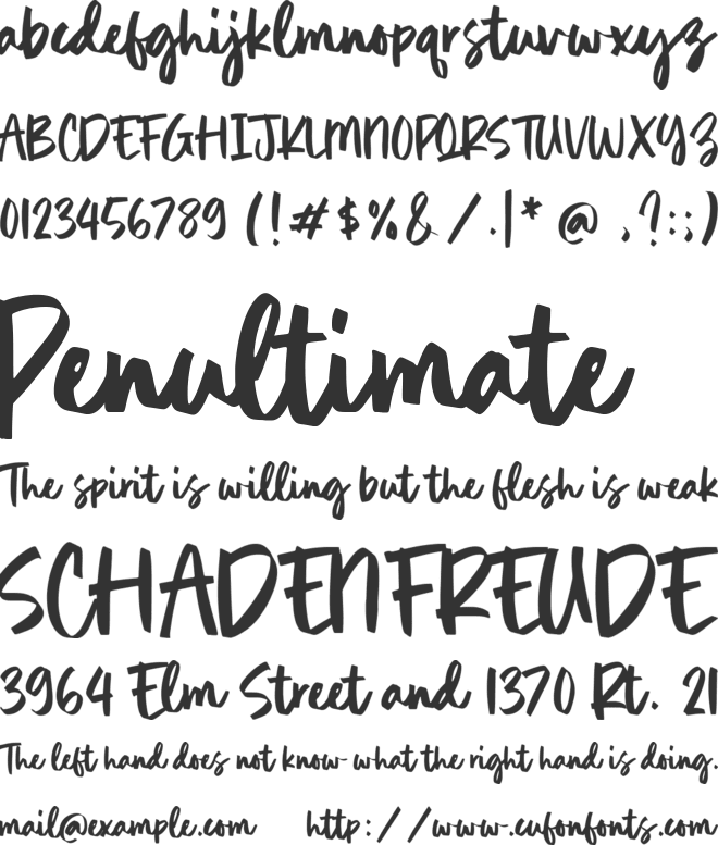 Great Crafting font preview