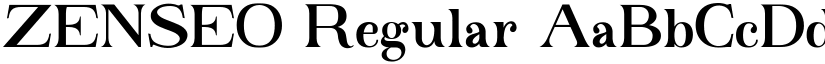 ZENSEO Regular font