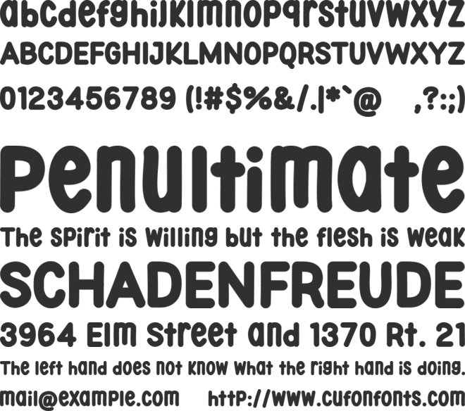 Spanakopita font preview