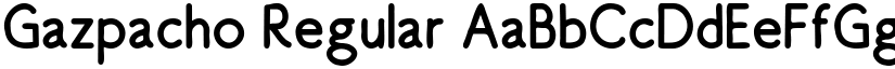 Gazpacho Regular font
