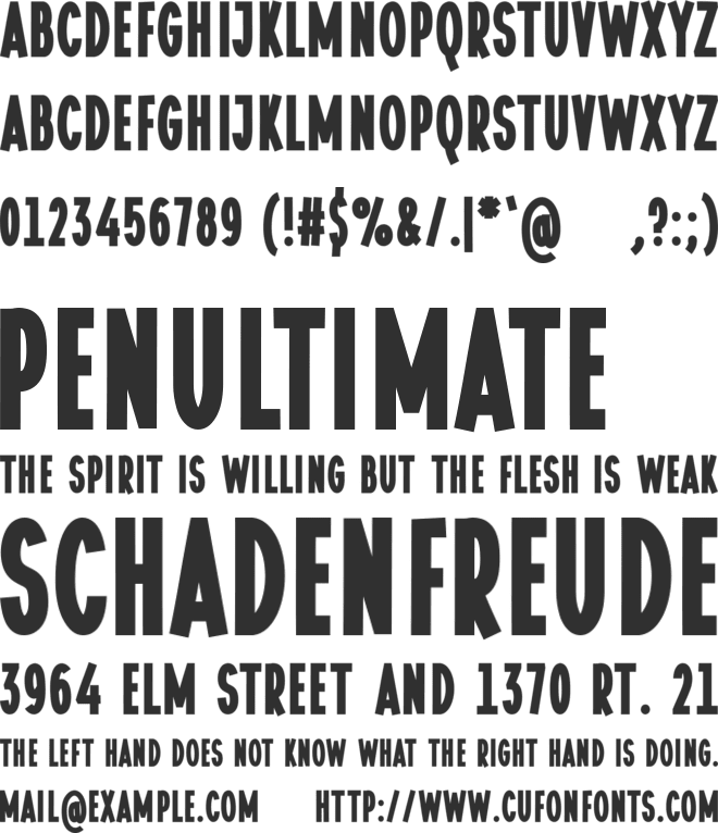French Toast font preview