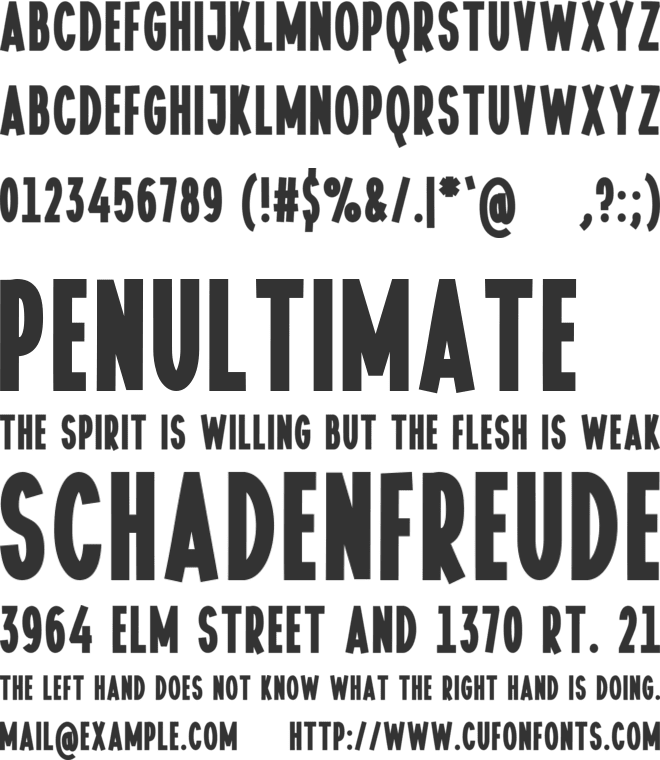 French Toast font preview
