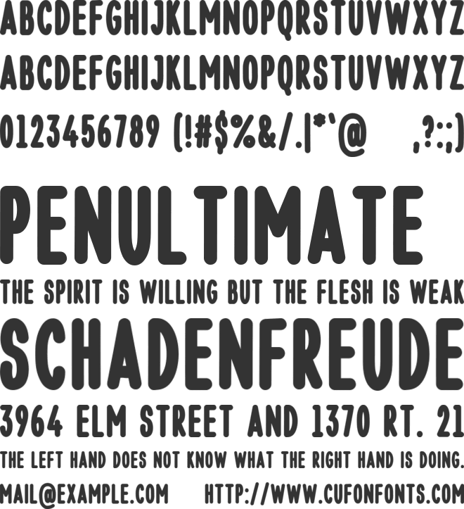 Buffalots font preview