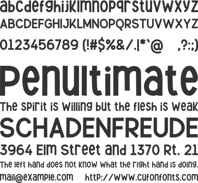 Edamame font preview