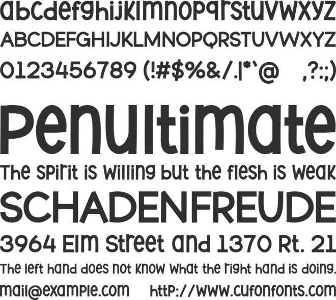 Canapes font preview