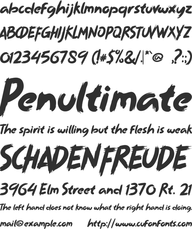 BROMPH TOWN font preview