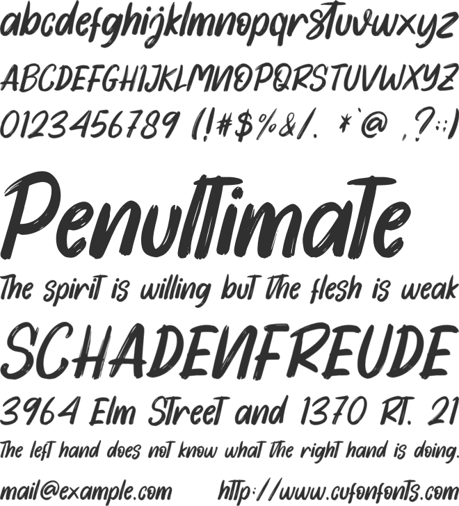 South Austria - Personal Use font preview