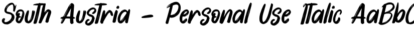 South Austria - Personal Use Italic font