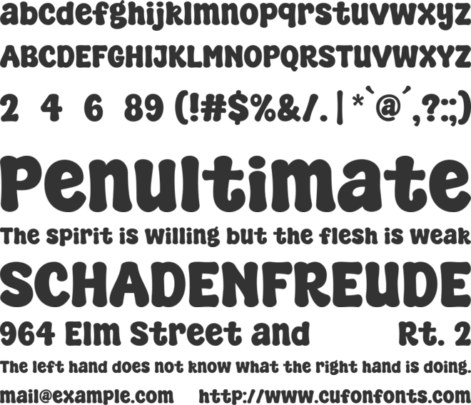 Super Creamy font preview