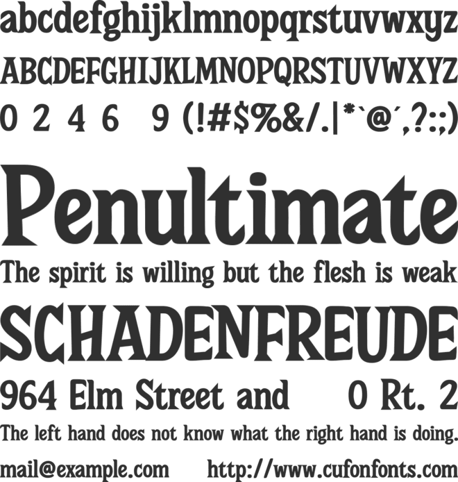 Super Gallery font preview