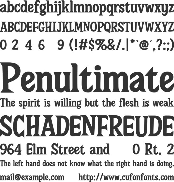 Super Gallery font preview