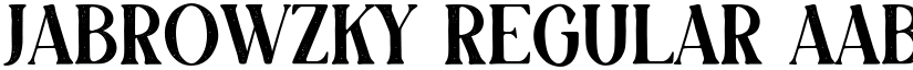 JABROWZKY Regular font