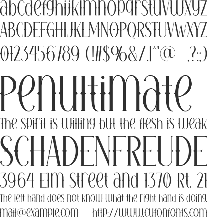 MONALIZED font preview