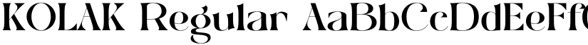 KOLAK Regular font