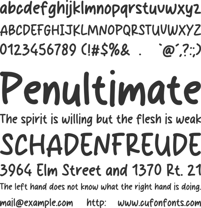 Adorable Mumble font preview