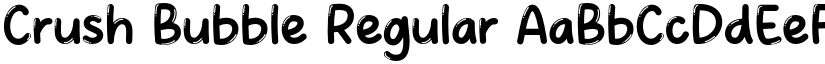 Crush Bubble Regular font