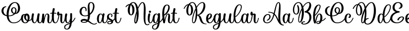 Country Last Night Regular font