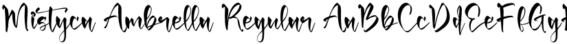 Mistyca Ambrella Regular font