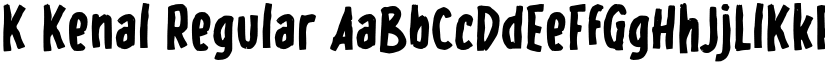 K Kenal Regular font