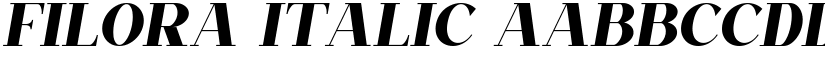 Filora Italic font