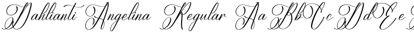 Dahlianti Angelina Regular font