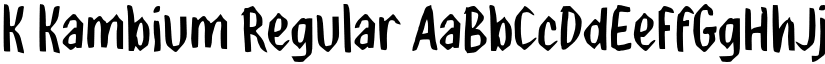 K Kambium Regular font