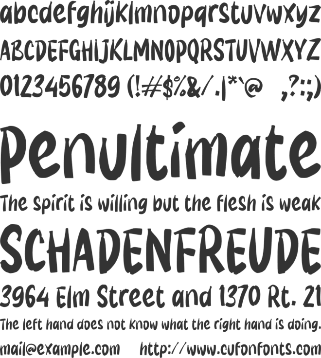 K Kantin font preview