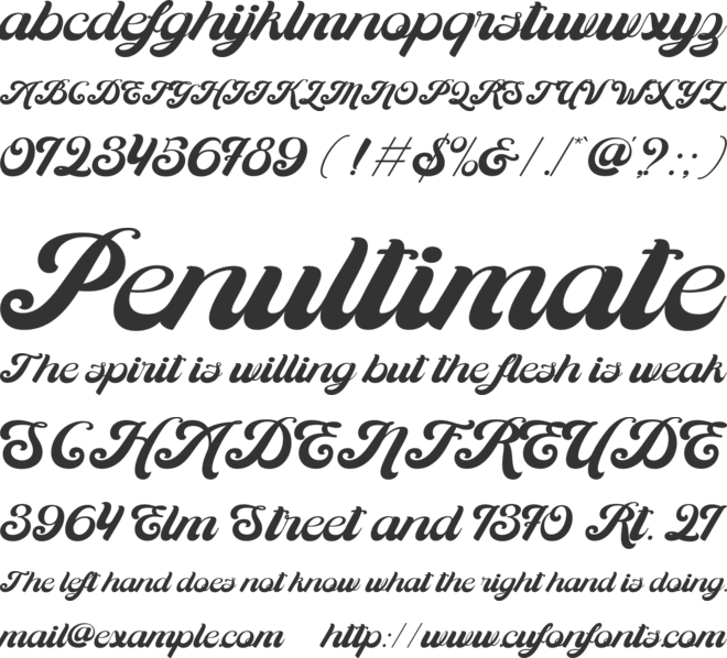 Ranelia font preview