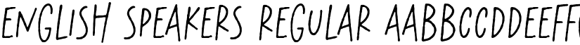 English Speakers Regular font