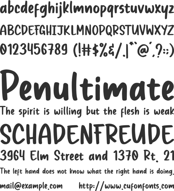 Lockprint font preview