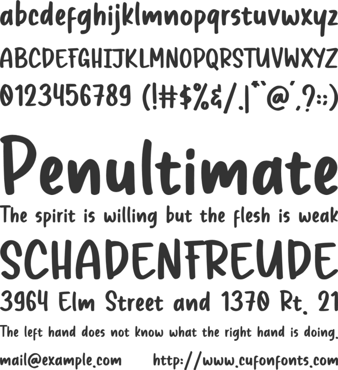 Lockprint font preview