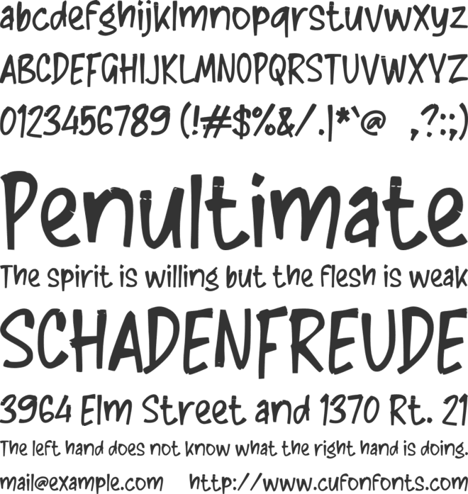 K Kelinci font preview