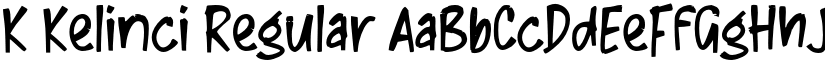 K Kelinci Regular font