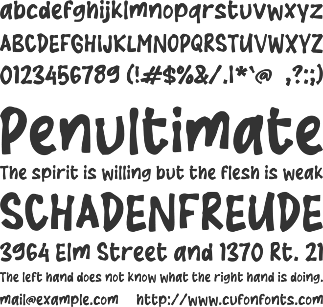 K Kelomang font preview