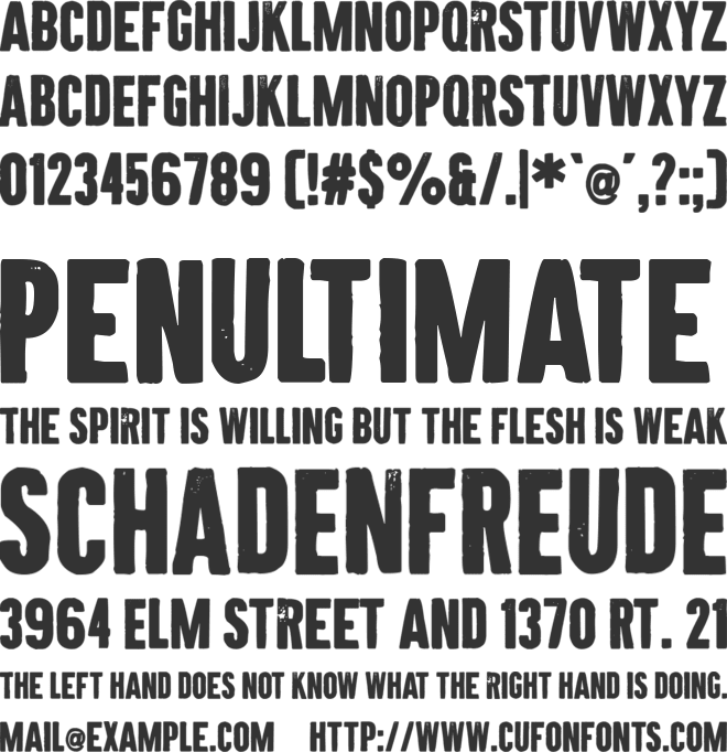 Citizen Carto font preview