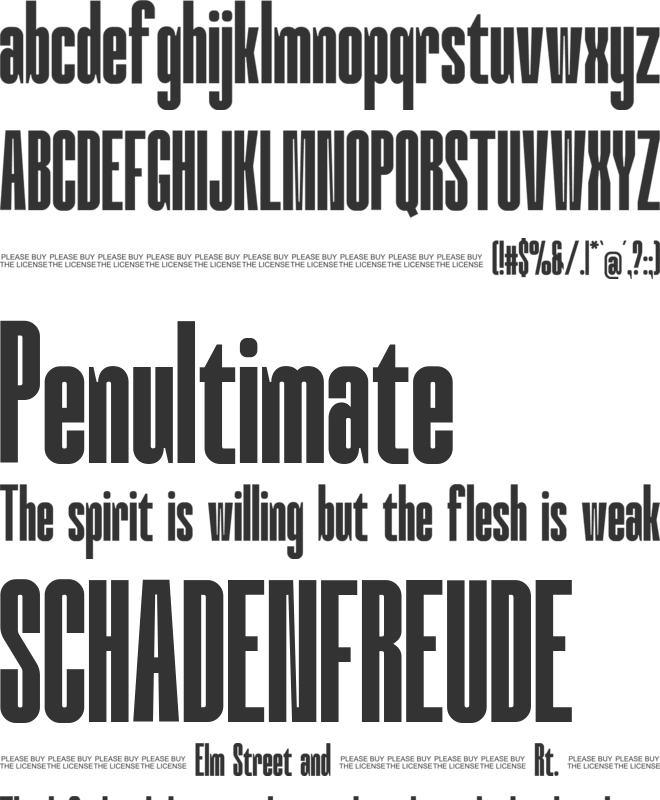 Sabegams font preview