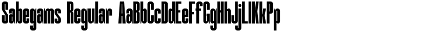 Sabegams Regular font