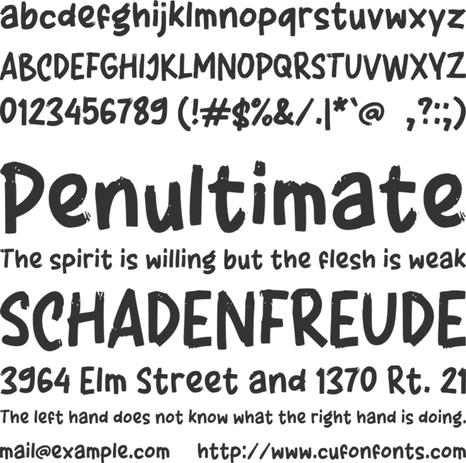 K Keoka font preview