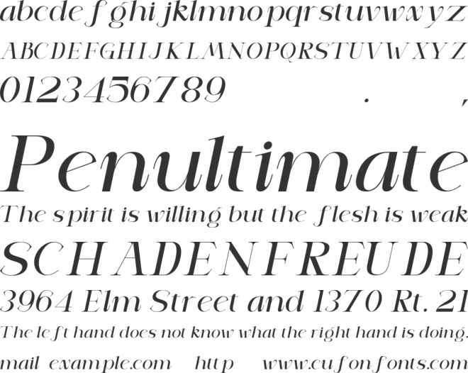 Margeline font preview