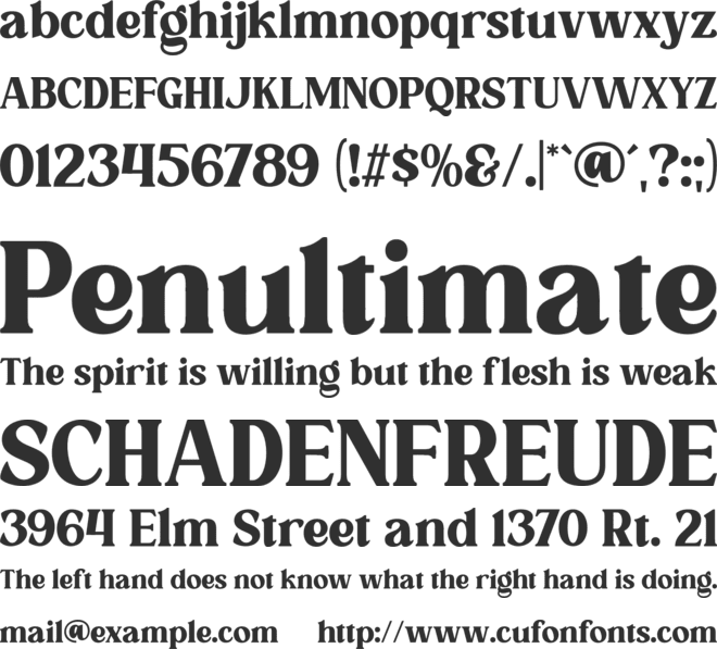 Bunlay font preview