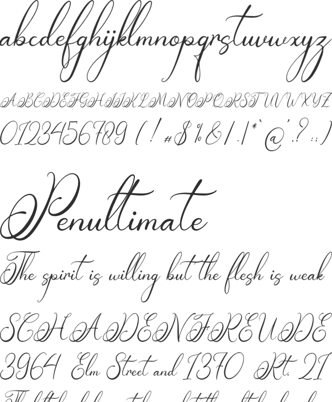 Teofandin Levantamy font preview