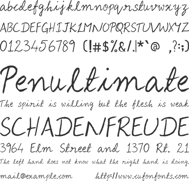 San Angel font preview